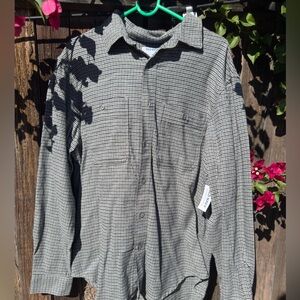 Old navy gray Checkered Shirt size large NWT
